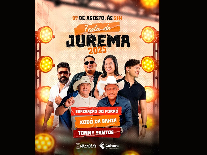 É NESTE SÁBADO, 09 DE AGOSTO A FESTA DA JUREMA