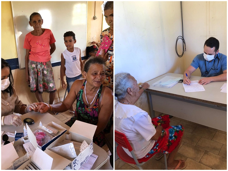 EQUIPE DA SAÚDE REALIZOU UMA PEQUENA FEIRA DE SAÚDE, NA COMUNIDADE DE SALINAS