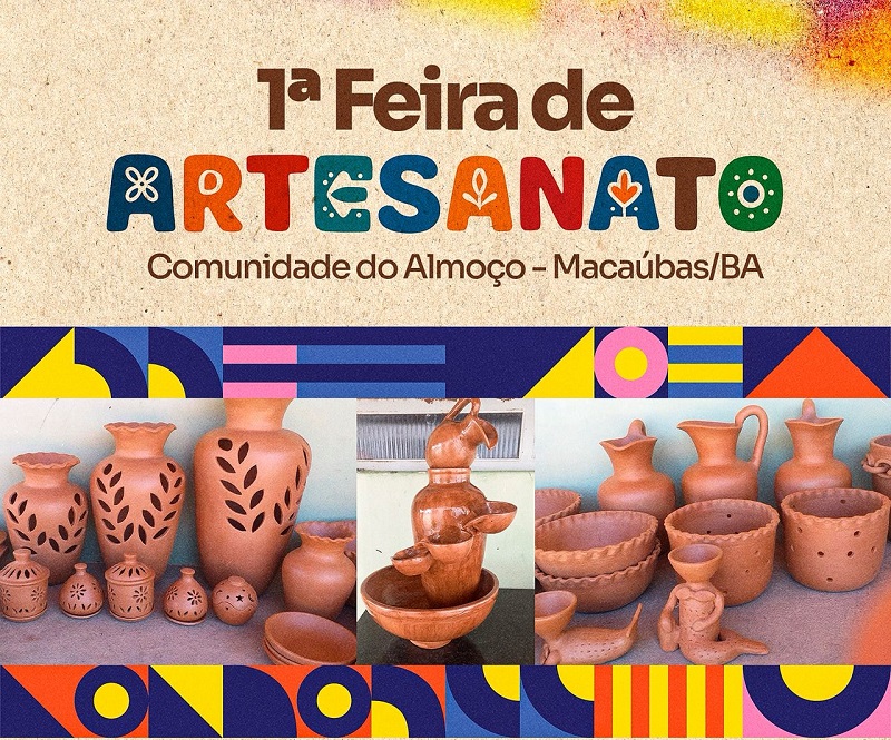 VEM AÍ A 1ª FEIRA DE ARTESANATO DA COMUNIDADE DE ALMOÇO DE MACAÚBAS!